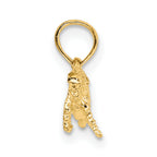 10K 2-D Whale Charm