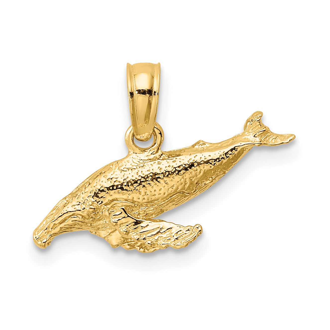 10K 2-D Whale Charm Main image