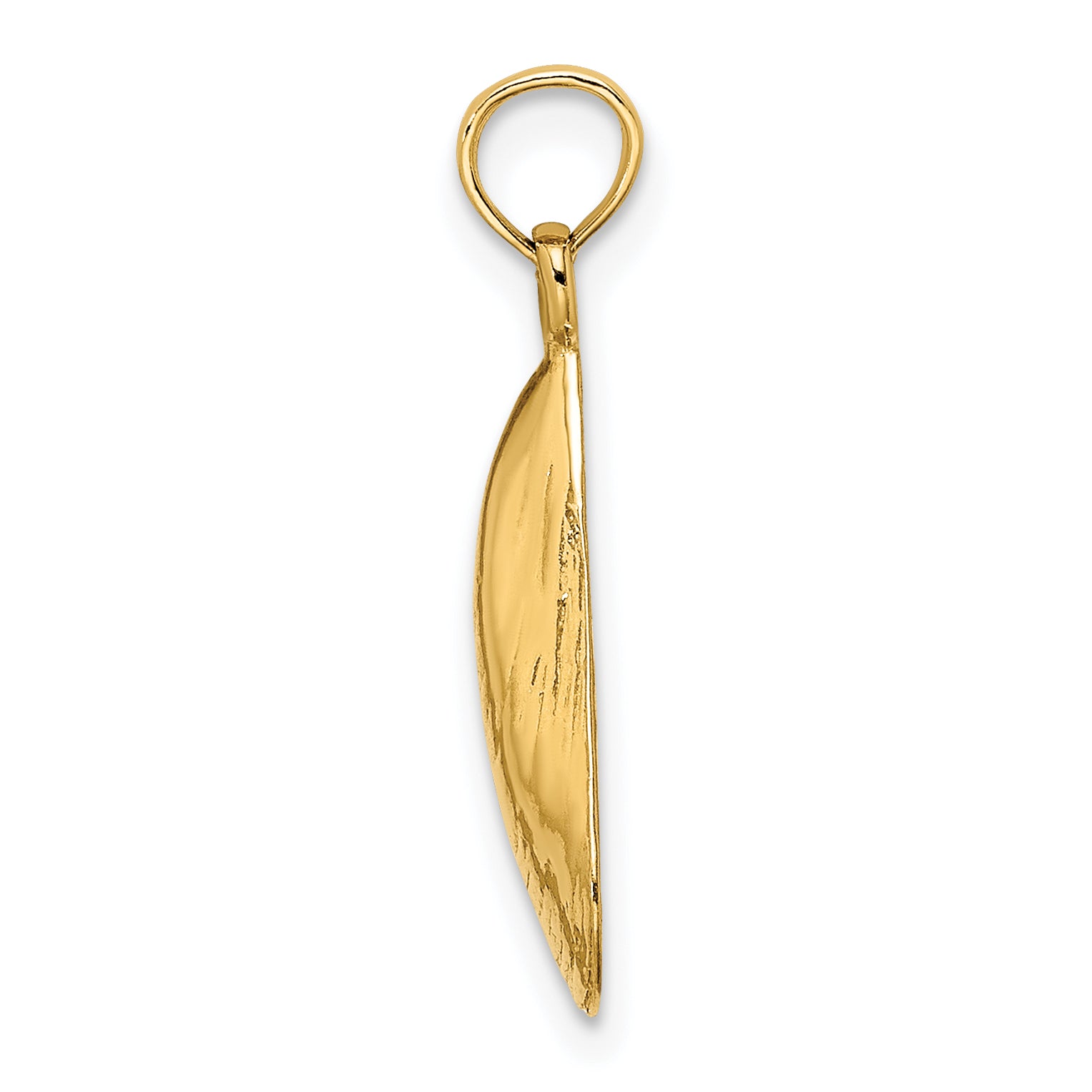 10K 2-D Polished Mussel Shell Charm Secondary image