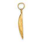 10K 2-D Polished Mussel Shell Charm