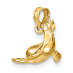 10K 3-D Polished Seal Charm