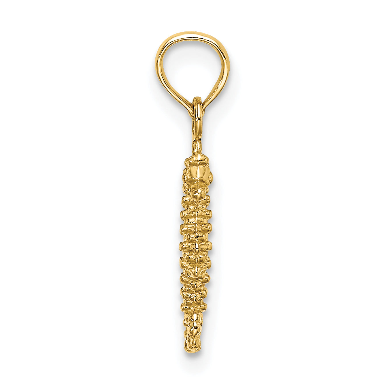 10K 3-D Mini Seahorse Charm Secondary image