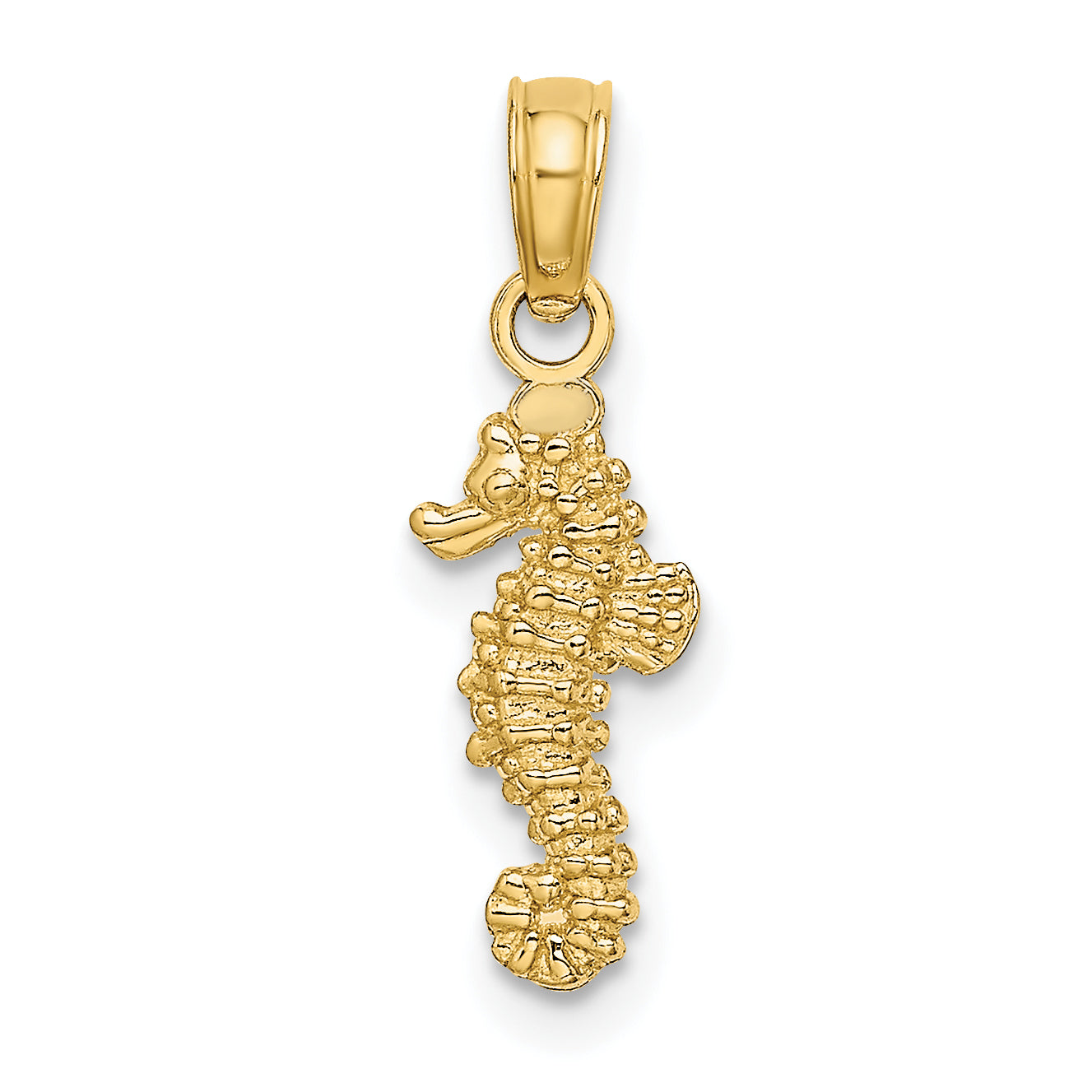 10K 3-D Mini Seahorse Charm