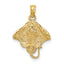 10K 2-D Stingray Charm