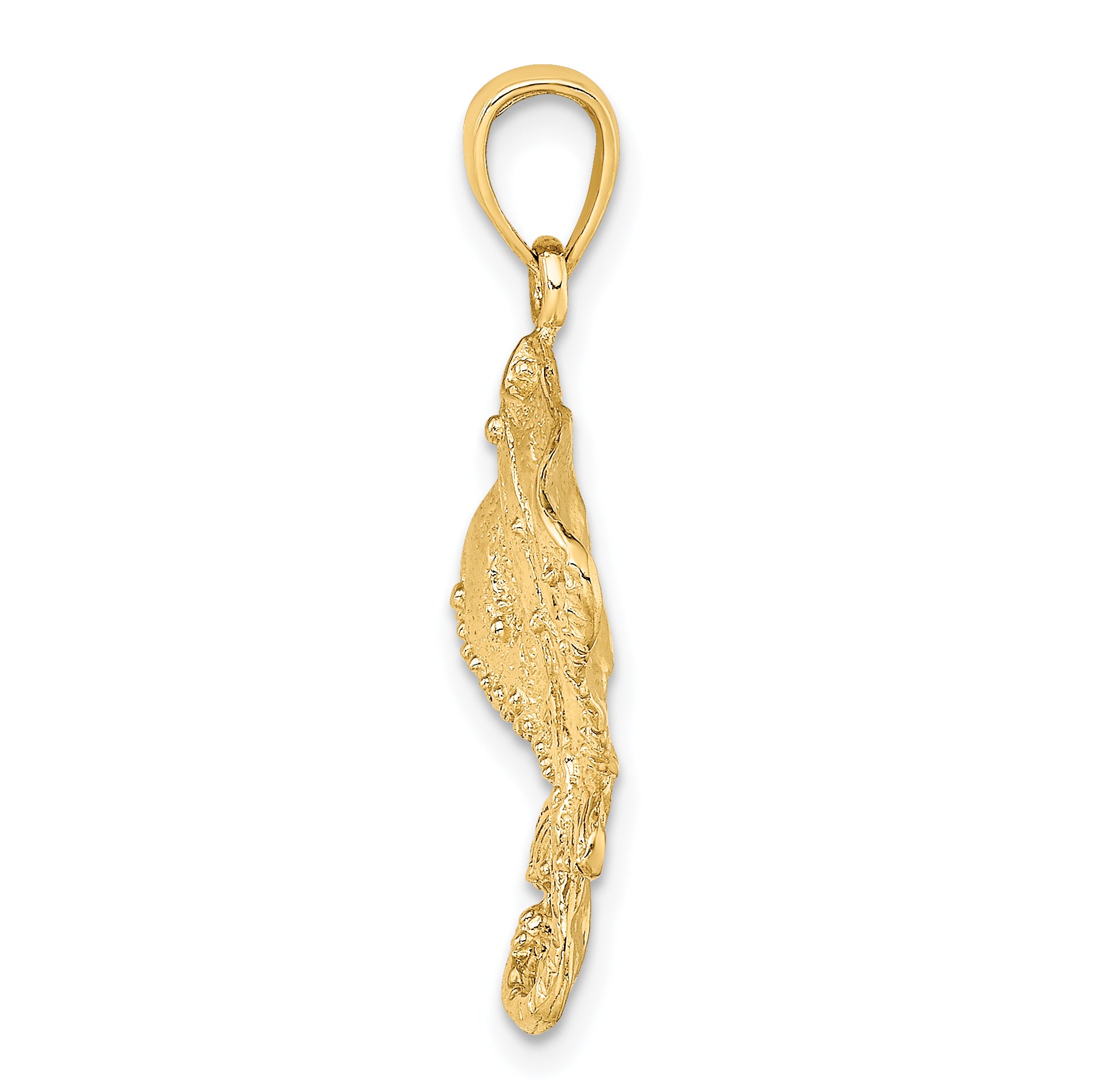 10K 2-D Stingray Charm Secondary image