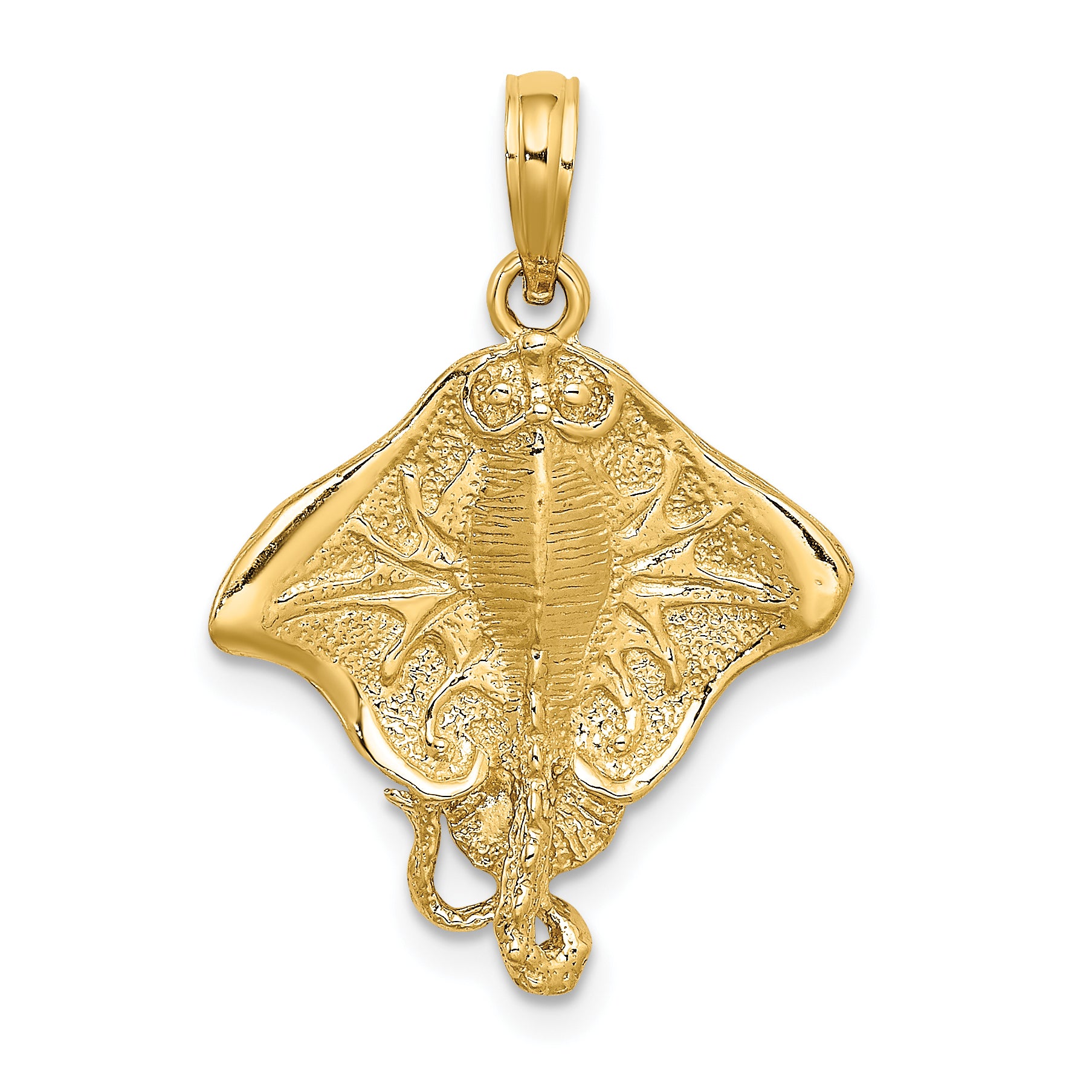10K 2-D Stingray Charm Main image