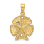 10K 2-D Sand Dollar W/ Star Charm
