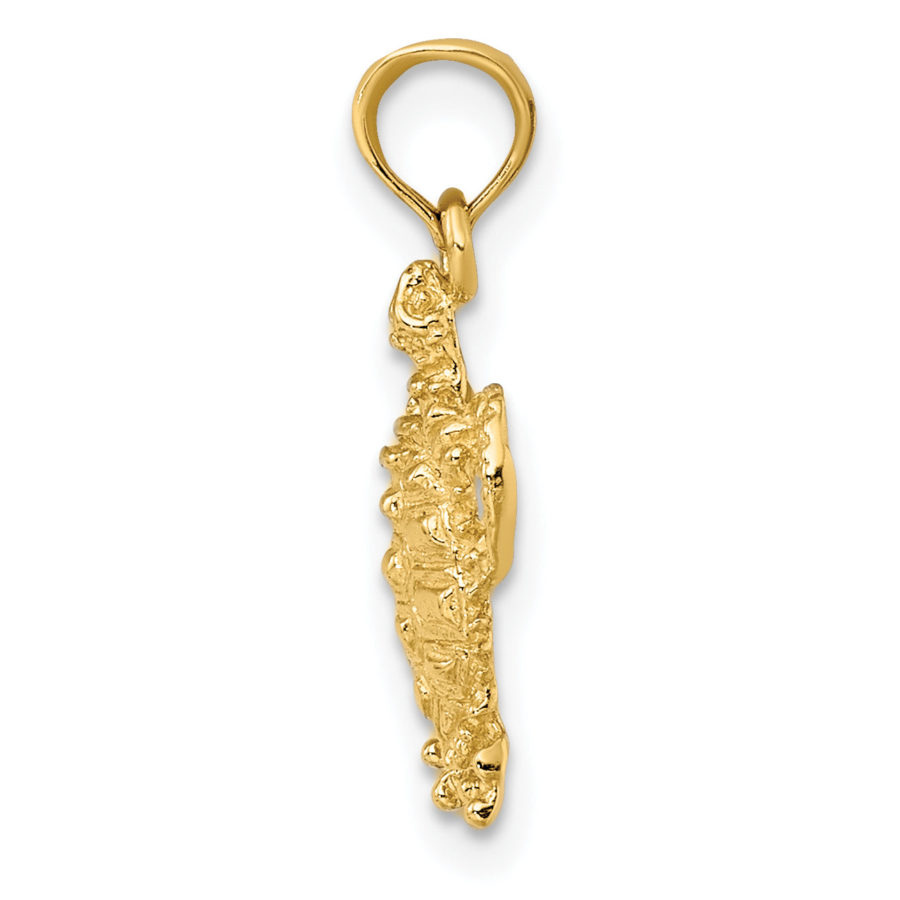 10K 2-D Sea Turtle w/ Spiny Shell Charm Secondary image