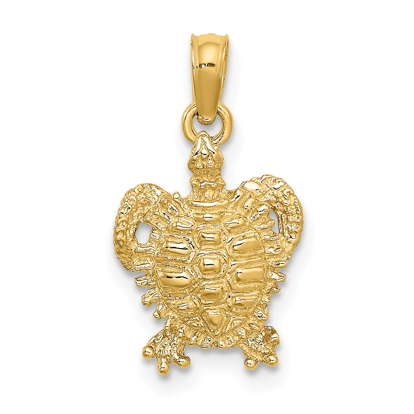 10K 2-D Sea Turtle w/ Spiny Shell Charm Main image
