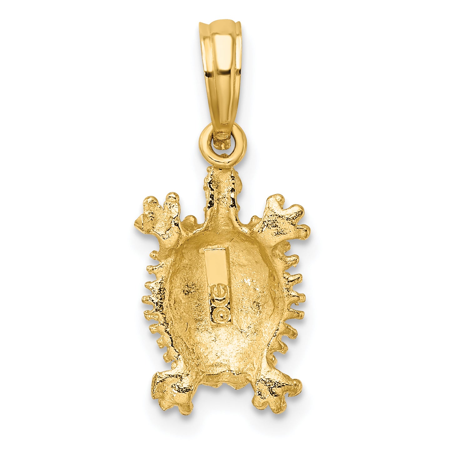 10K 2-D Land Turtle Charm
