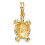 10K 2-D Land Turtle Charm