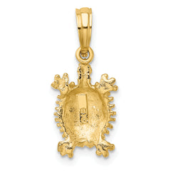 10K 2-D Land Turtle Charm