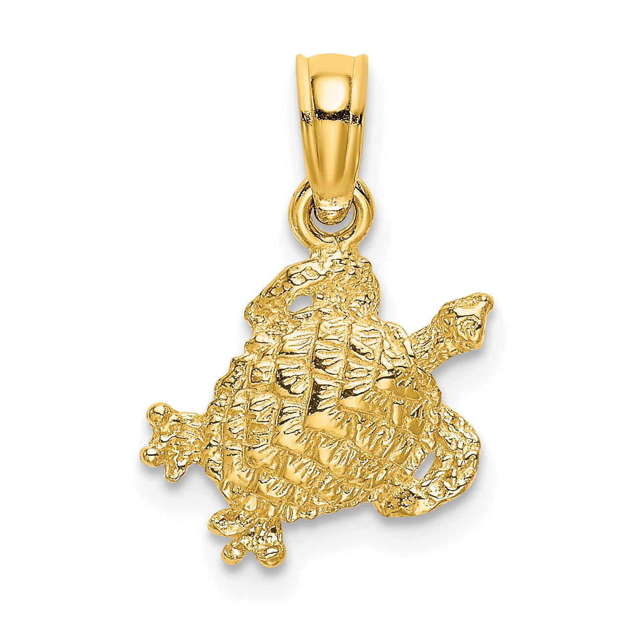 10K Textured Sea Turtle Charm Main image