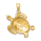 10K Textured Sea Turtle Charm