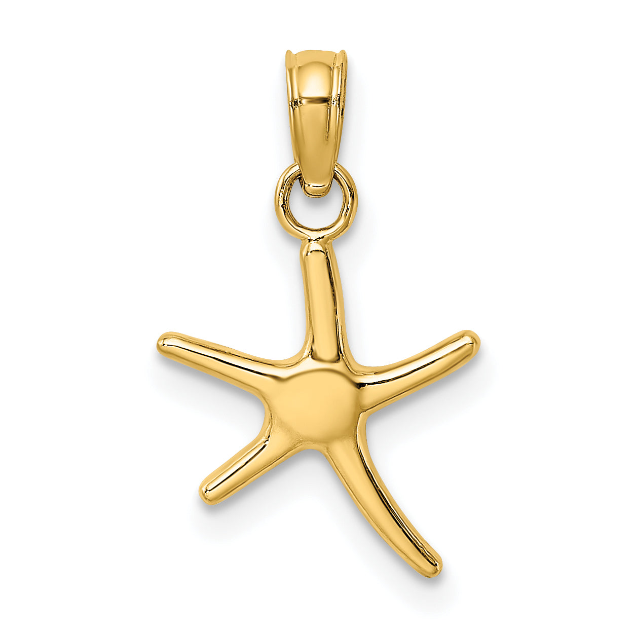 10k Polished Mini Dancing Starfish w/ Bail Charm Main image
