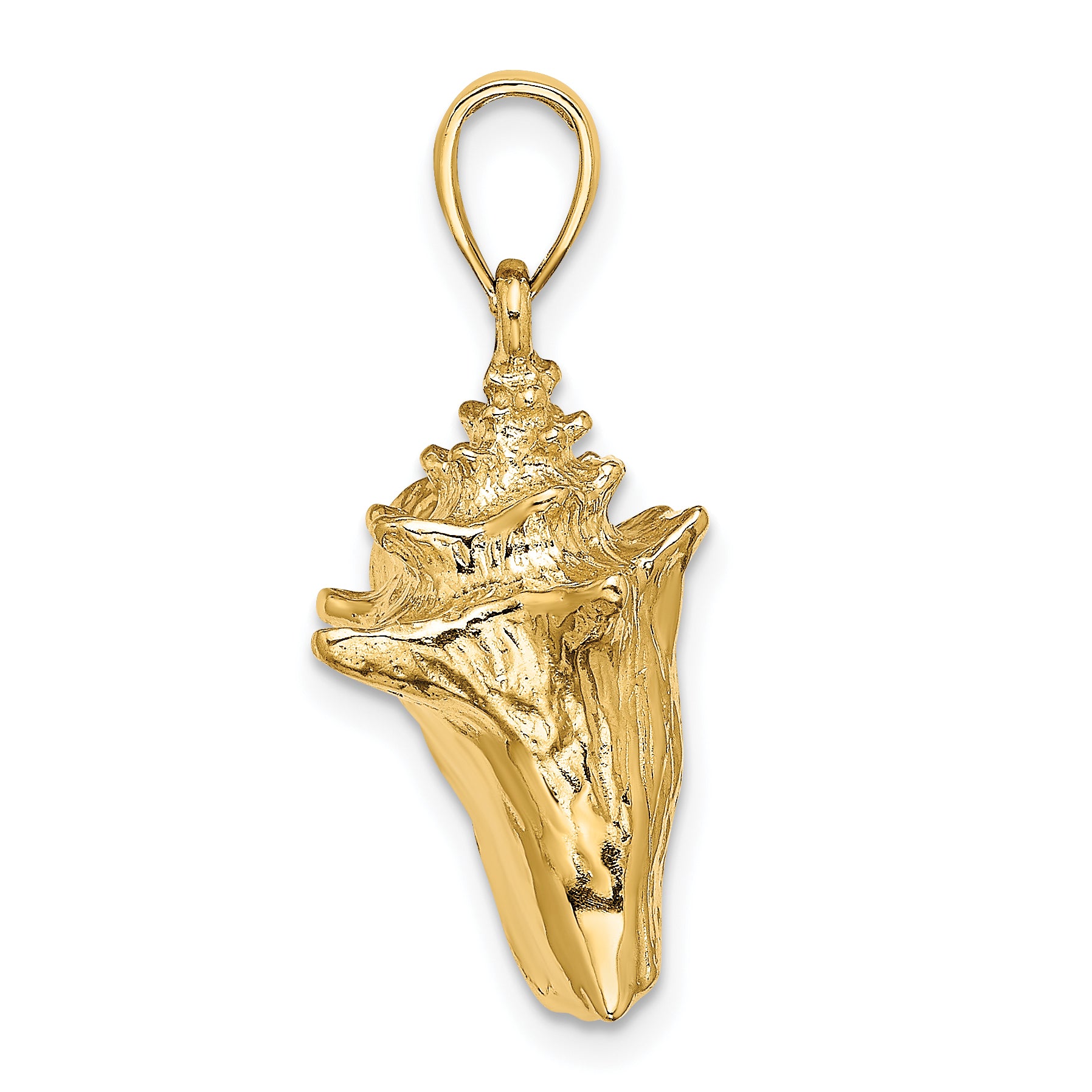 10K 3-D Conch Shell Charm Secondary image