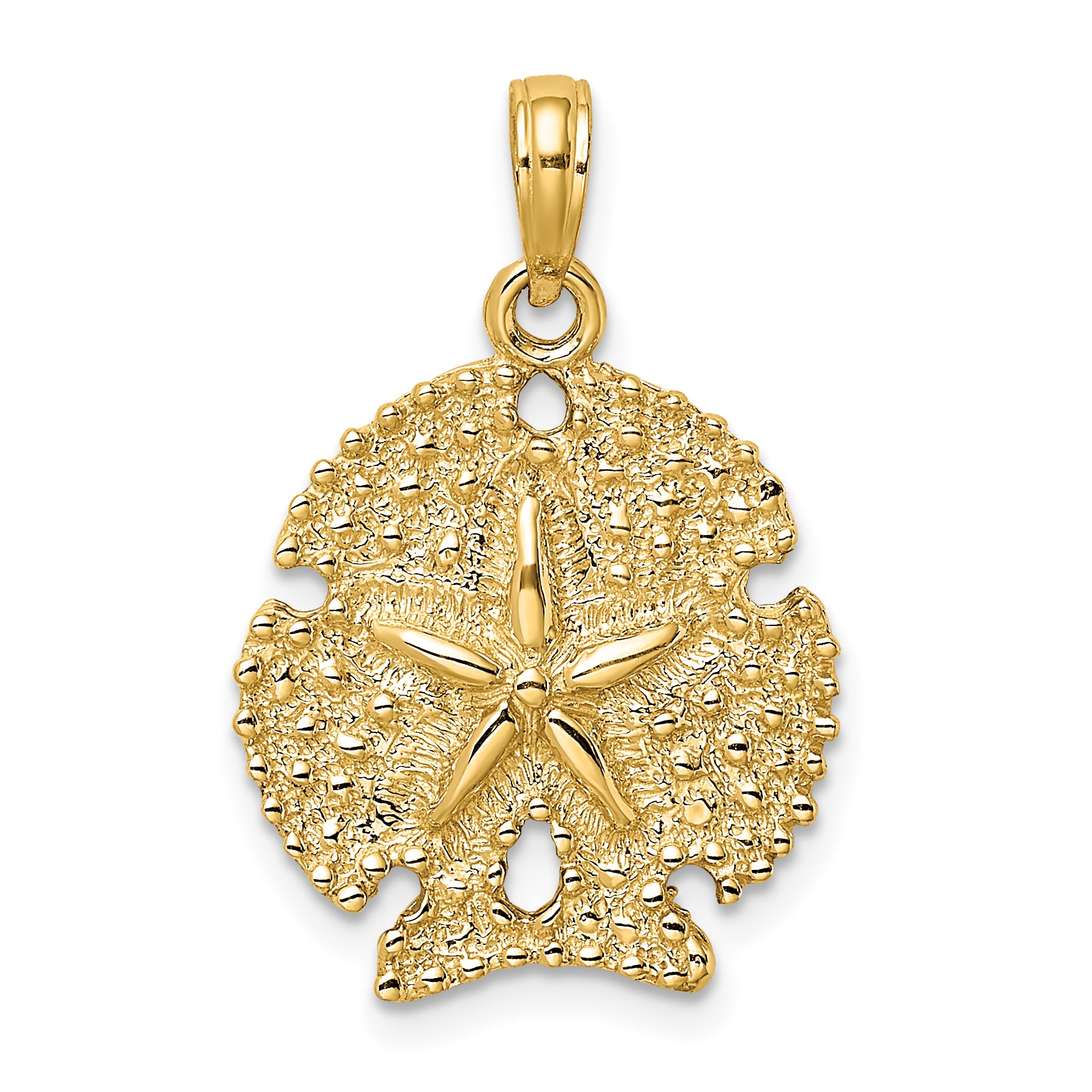 10K Textured Sand Dollar Charm Main image