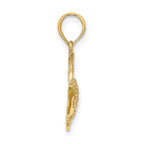 10K Textured Fish Charm