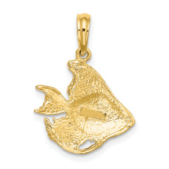 10K Textured Fish Charm