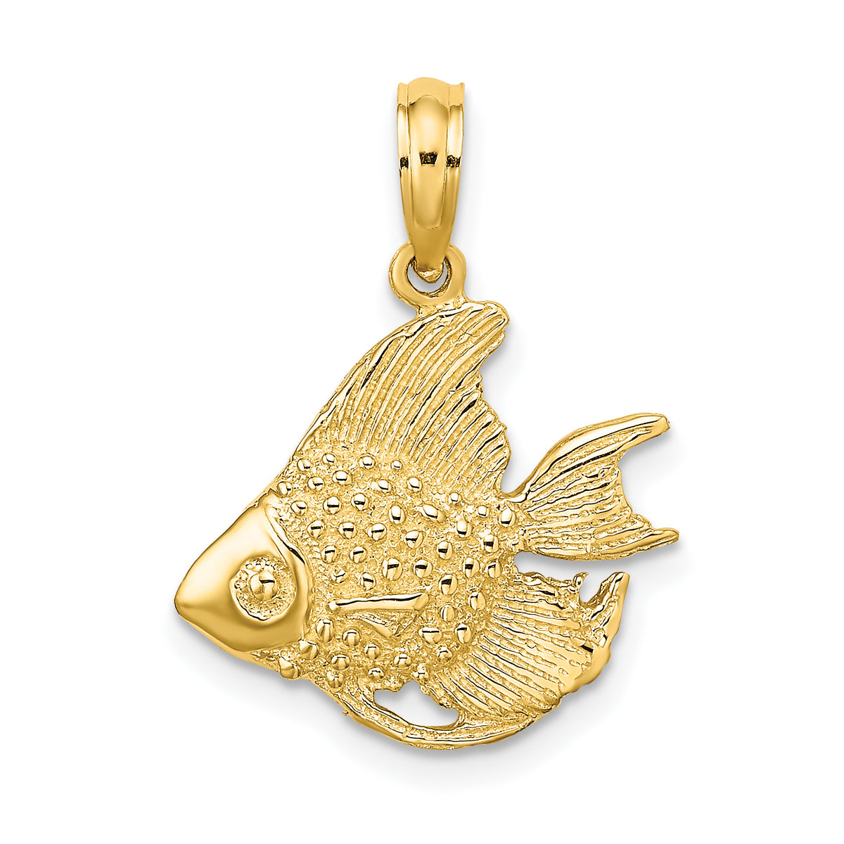 10K Textured Fish Charm