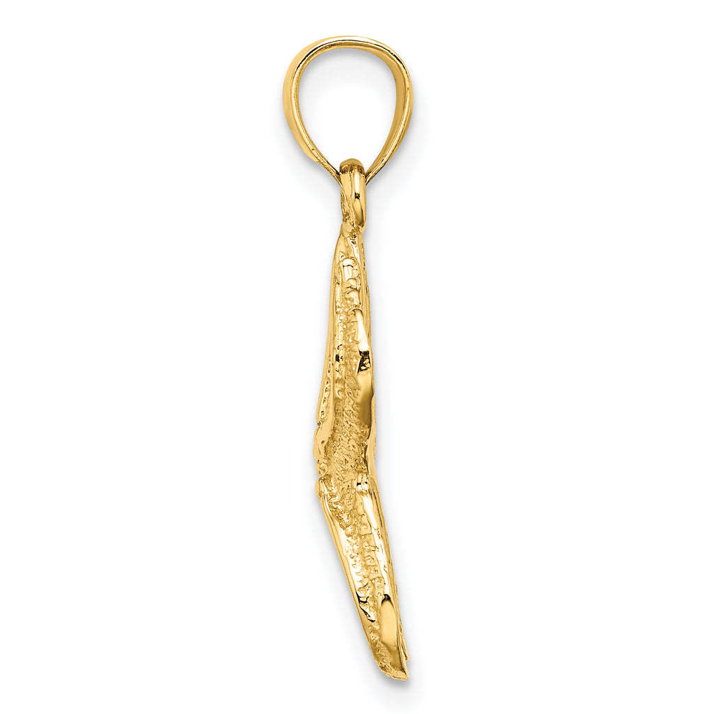 10K Textured Starfish Charm