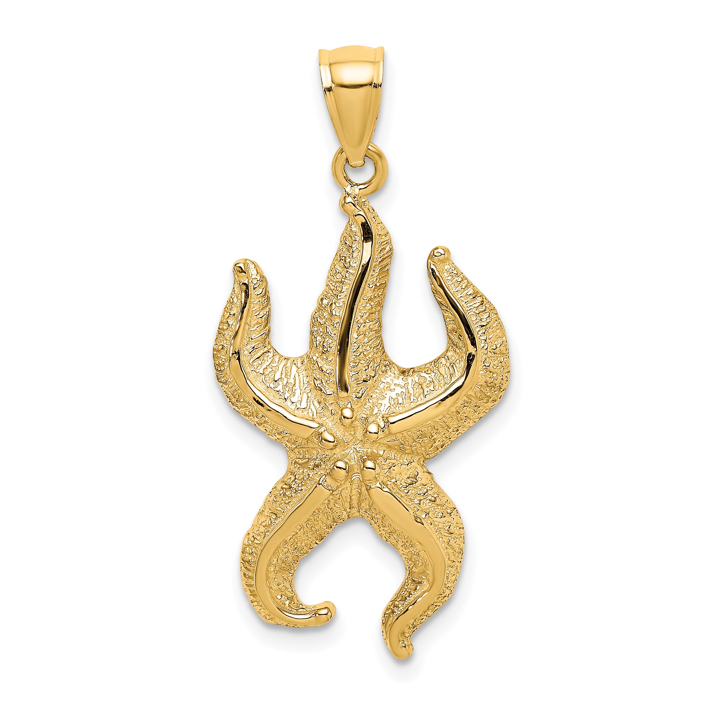 10K Textured Starfish Charm Main image