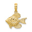 10K Polished  Engraved Fish Charm