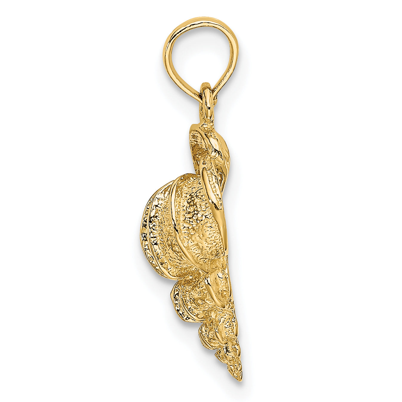 10K 2-D Precious Wentletrap Shell Charm Secondary image