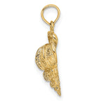10K 2-D Precious Wentletrap Shell Charm