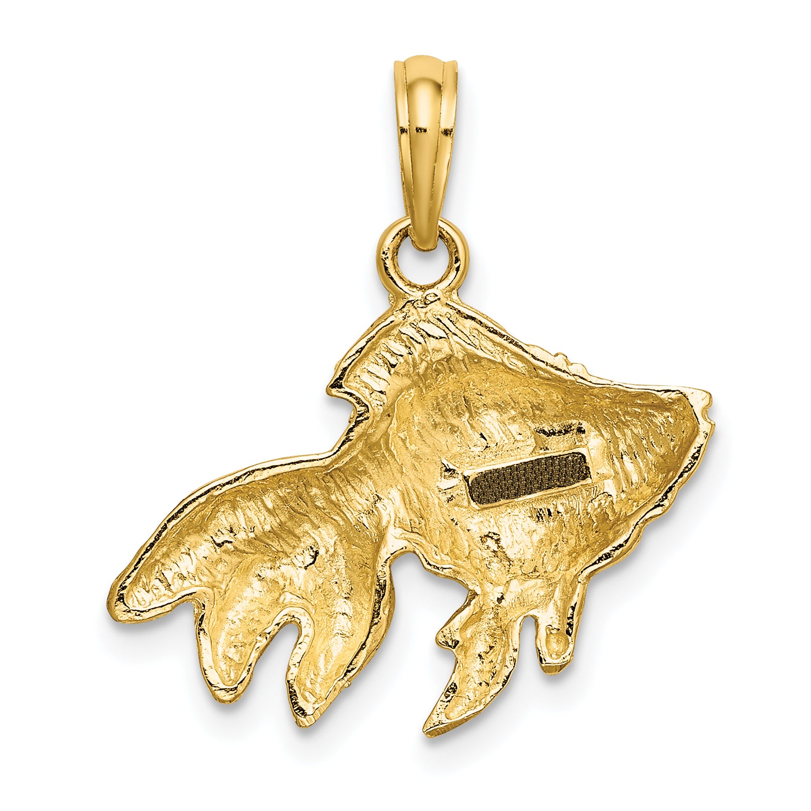 10k Textured Angel Fish Charm
