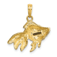 10k Textured Angel Fish Charm
