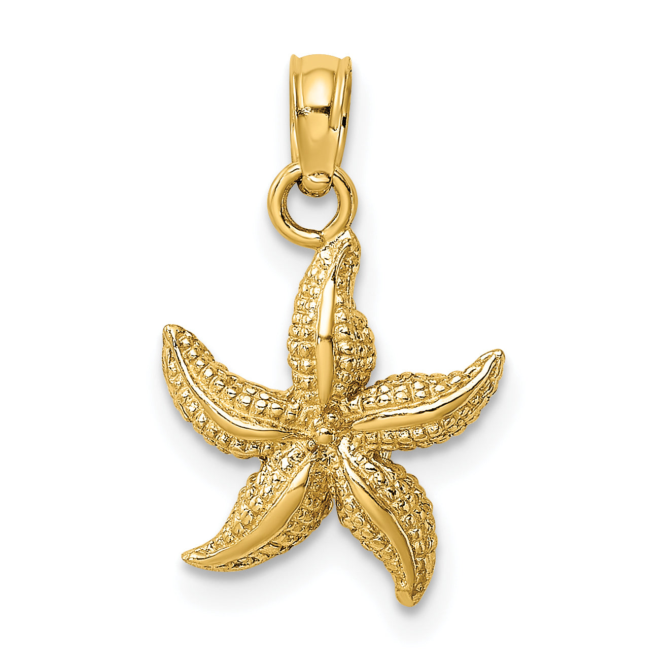 10K None Textured Starfish Charm