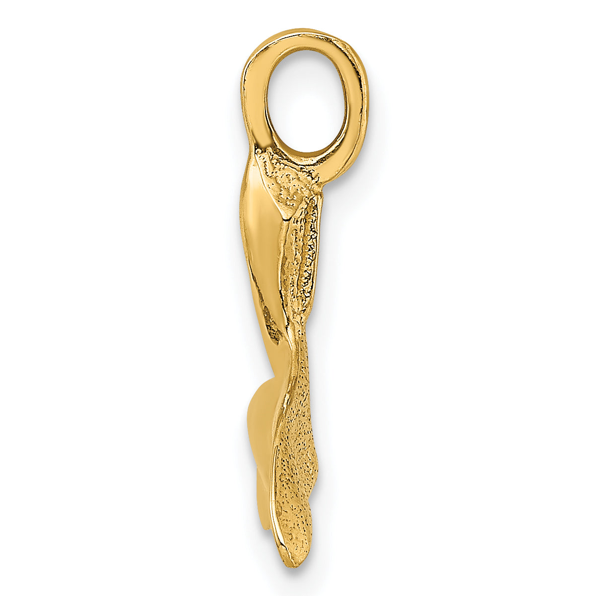 10K 3-D Polished Whale Tail Charm Secondary image