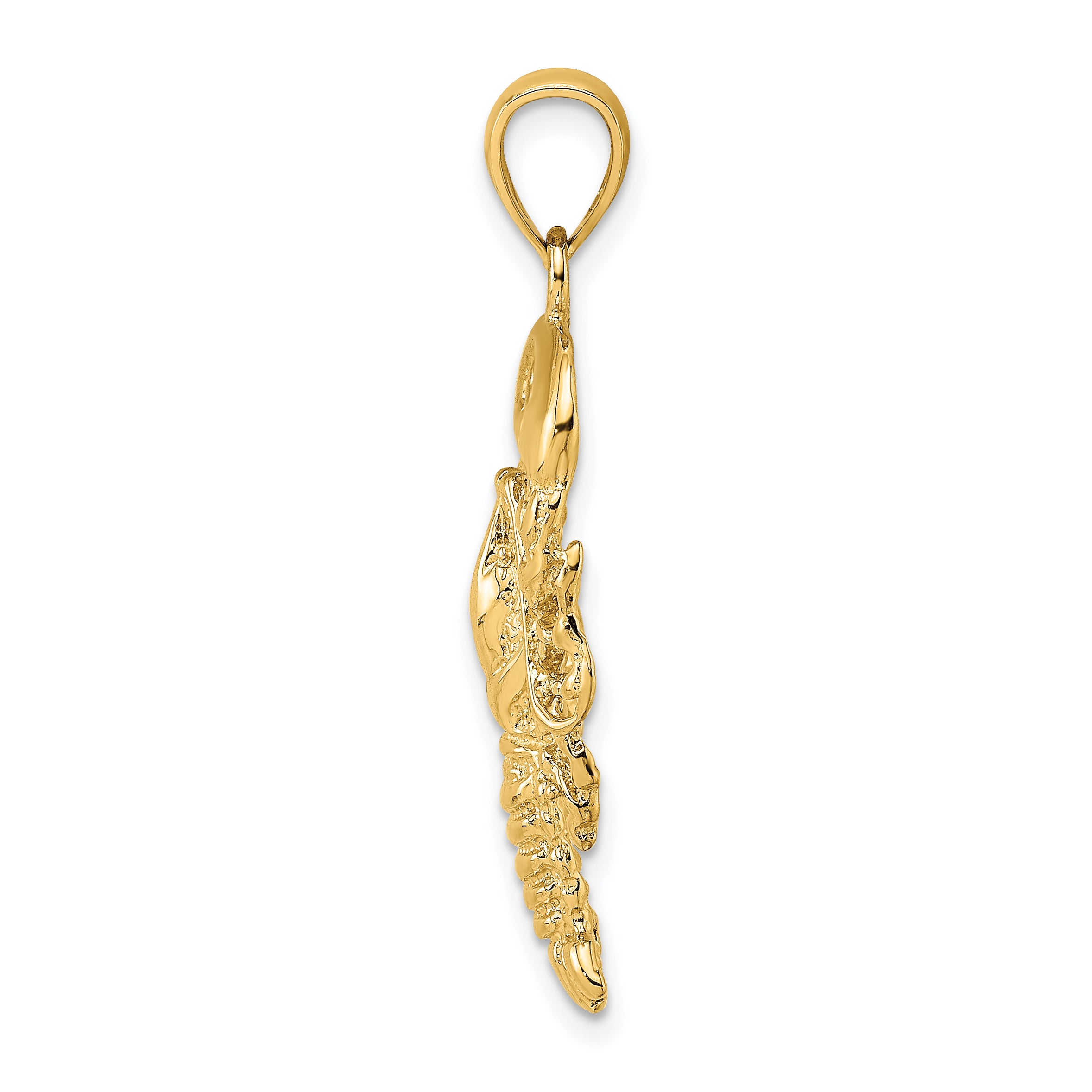 10K 2-D Textured Maine Lobster Charm Secondary image