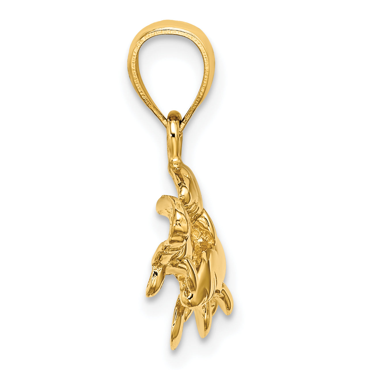 10K Polished Triple Manatee Charm Secondary image
