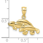 10K Polished Triple Manatee Charm