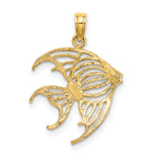 10K None Cut-Out Angelfish Charm - view 4