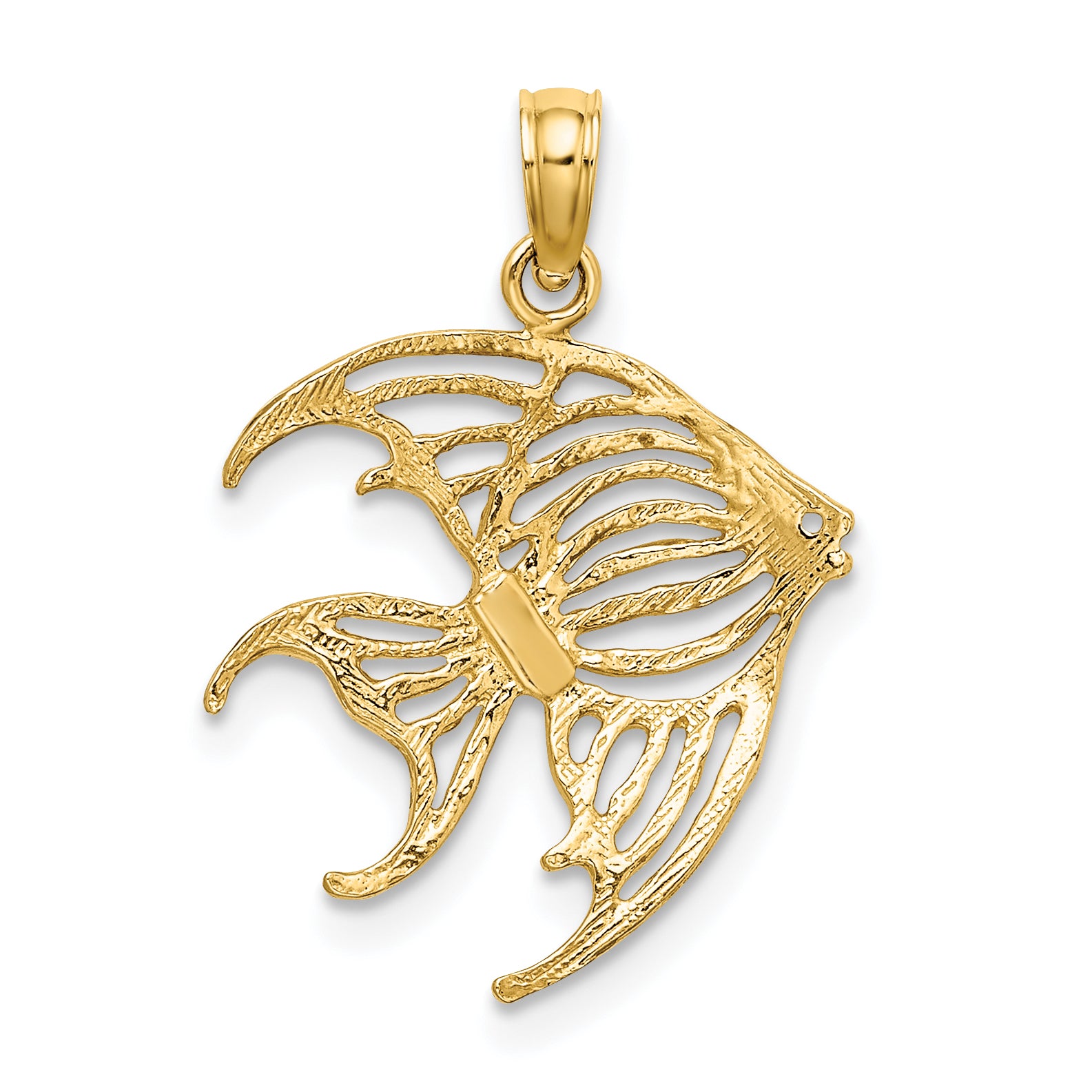 10K None Cut-Out Angelfish Charm - view 4