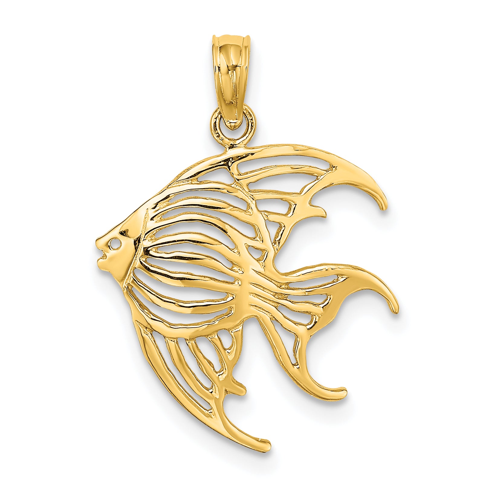 10K None Cut-Out Angelfish Charm