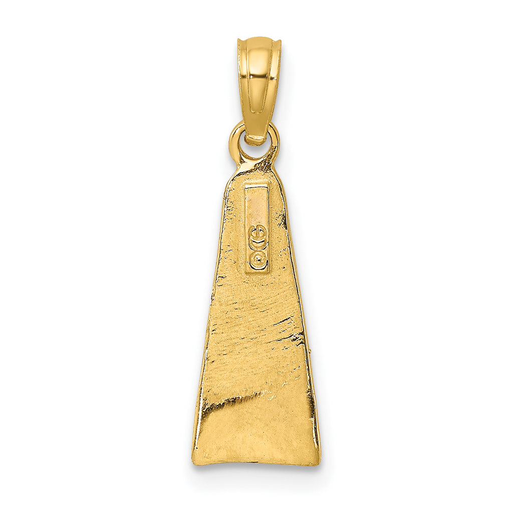 10K Scuba Flipper Charm