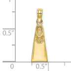 10K Scuba Flipper Charm