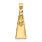 10K Scuba Flipper Charm