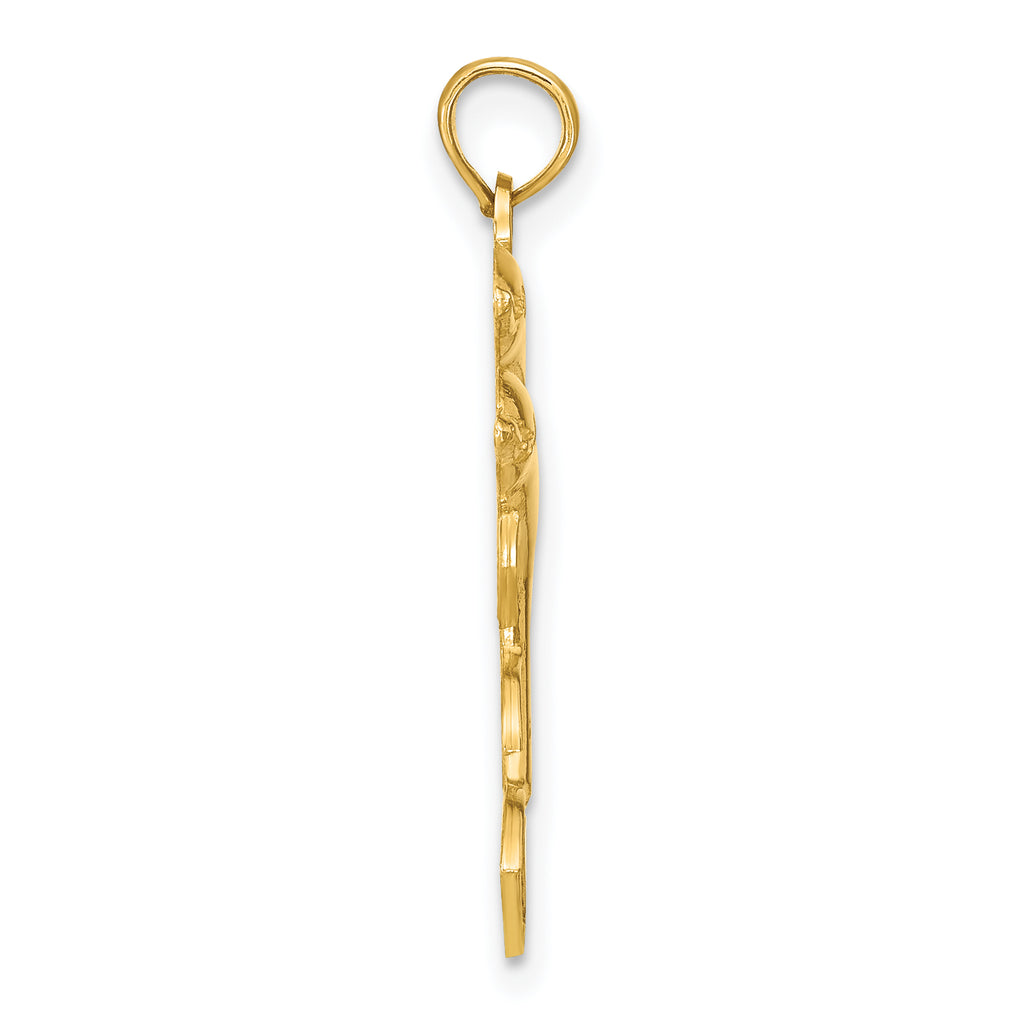 10K 2-D Two Jumping Dolphins Charm
