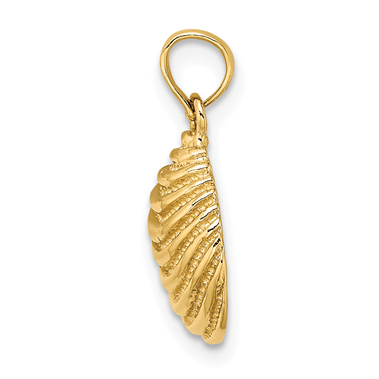 10K Clam Shell Charm Secondary image