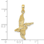 10K 3-D Pelican Flying Charm