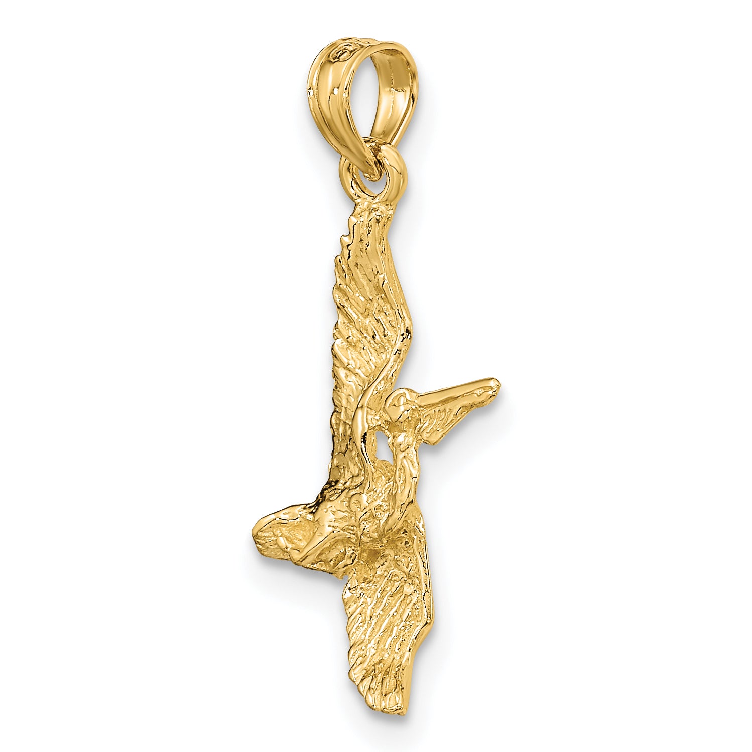 10K 3-D Pelican Flying Charm