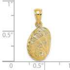 10K 2-D Abalone Shell Charm