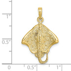 10K Stingray W/ Polished Edge Charm