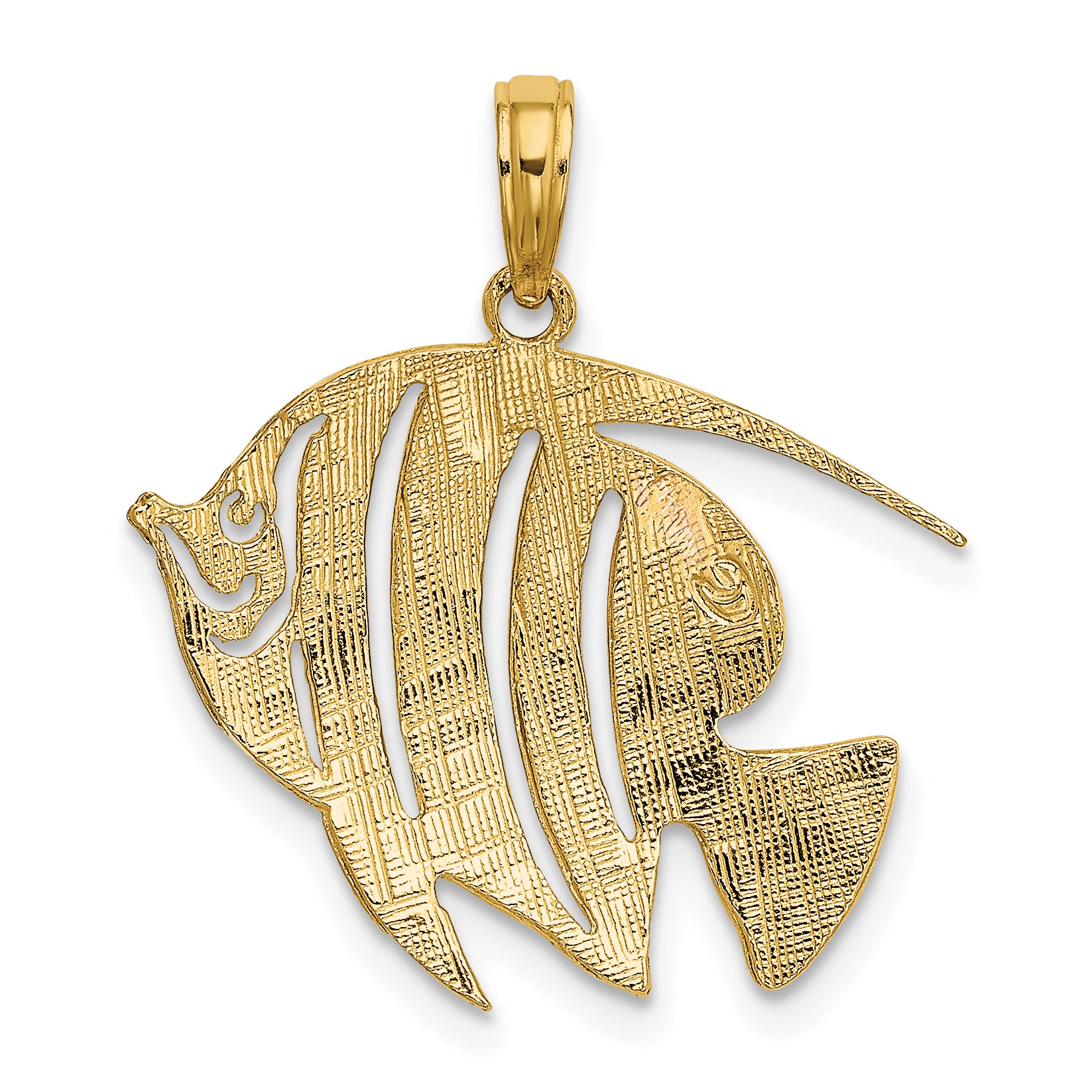 10K Polished Cut-Out Fish Charm