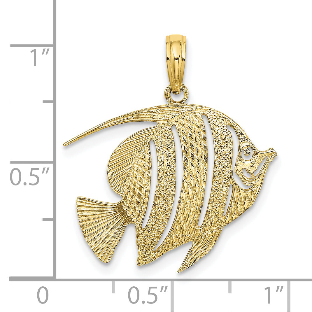 10K Polished Cut-Out Fish Charm
